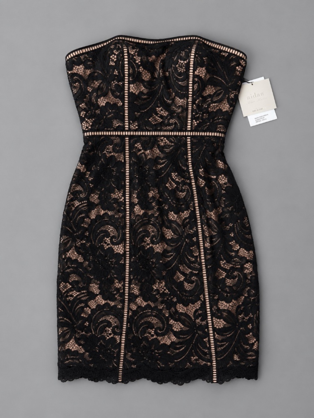 Aidan Mattox Strapless Lace Midi Dress – Size 2 – New With Tags
